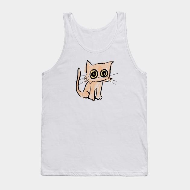 Scruffy Cat Tank Top by Chocolate MilkShake